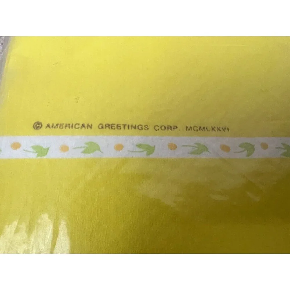 Vtg 70s Holly Hobbie‎ American Greetings Paper Tablecloth Table Cover 54x96 NOS